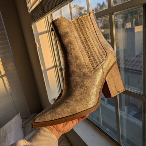 Mia Prairie Gold Ankle Boots Size 8.5 Women - Picture 9 of 9